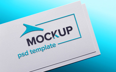 Mockup realistico del nuovo logo a colori su texture di carta kraft bianca