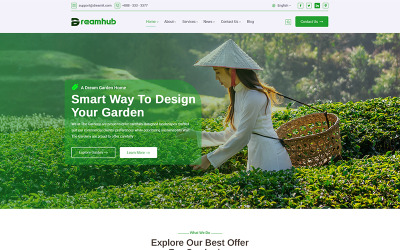 Modello PSD di giardinaggio DreamHub