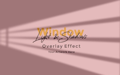 Okno Sunlight Shadow Overlay Effect Makieta 99