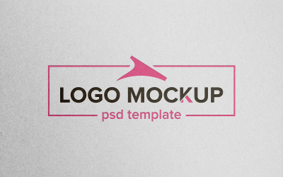 Realistic logo mockup on white paper psd