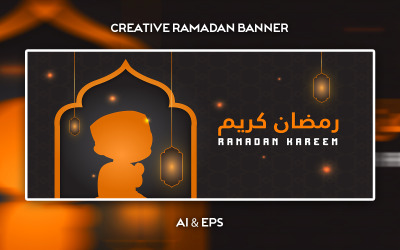 Disegni creativi del modello dell&amp;#39;insegna di vettore di Ramadan
