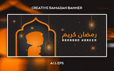 Kreatív Ramadan Vector Banner sablonok
