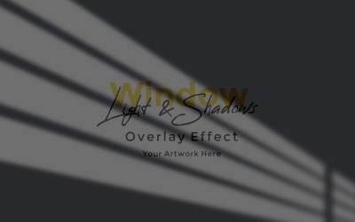 Maqueta de efecto de superposición de sombra de luz solar de ventana 102
