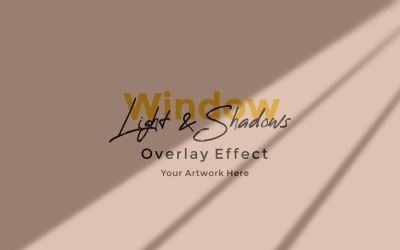 Maqueta de efecto de superposición de sombra de luz solar de ventana 110