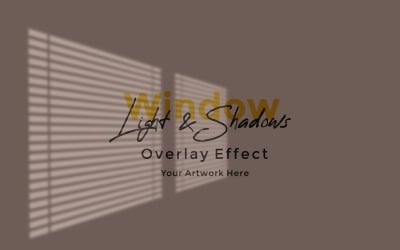 Window Sunlight Shadow Overlay Effect Mockup 118