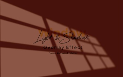 Window Sunlight Shadow Overlay Effect Mockup 141