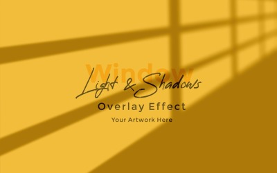 Window Sunlight Shadow Overlay Effect Mockup 144
