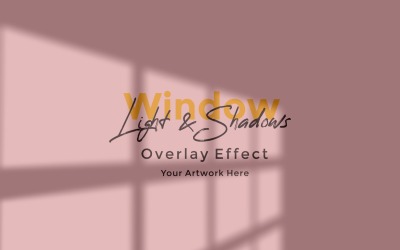 Window Sunlight Shadow Overlay Effect Mockup 149