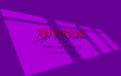 Window Sunlight Shadow Overlay Effect Mockup 166