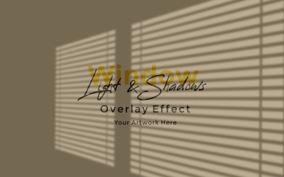 Window Sunlight Shadow Overlay Effect Mockup 117