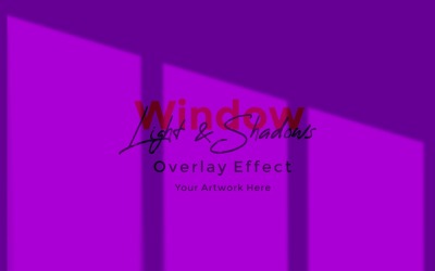 Window Sunlight Shadow Overlay Effect Mockup 156