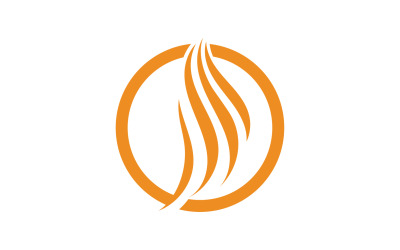Haarlinien-Wellendesign-Logo und Symbolvektor v13