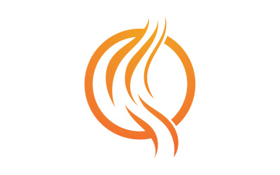 Haarlinien-Wellendesign-Logo und Symbolvektor v36