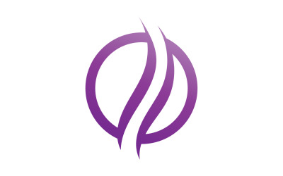 Haarlinien-Wellendesign-Logo und Symbolvektor v44