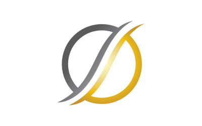 Logo del design dell&amp;#39;onda della linea dei capelli e vettore di simboli v14