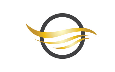 Logo del design dell&amp;#39;onda della linea dei capelli e vettore di simboli v41