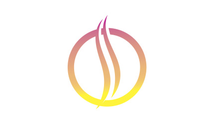 Logo del design dell&amp;#39;onda della linea dei capelli e vettore di simboli v43