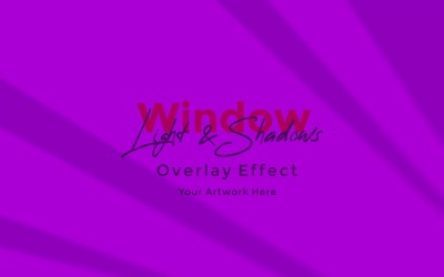 Maqueta de efecto de superposición de sombra de luz solar de ventana 206