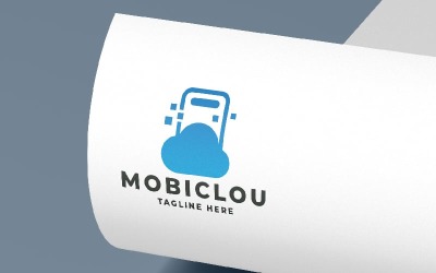 Modèle de logo de nuage mobile Pro