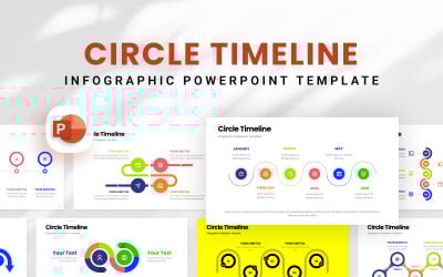 Шаблон инфографической презентации Circle Timeline