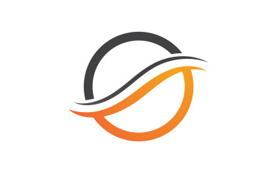 Saç çizgisi dalga tasarım logosu ve sembol vektörü v12