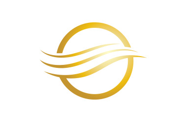 Saç çizgisi dalga tasarım logosu ve sembol vektörü v18