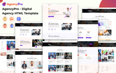 AgencyPro - HTML šablona digitální agentury
