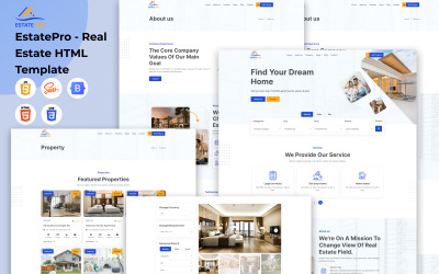 EstatePro — szablon HTML dotyczący nieruchomości