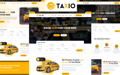 Táxi - modelo HTML5 de serviço de táxi on-line