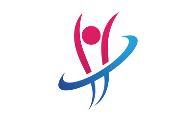 Human caracter health people life logo vector 11