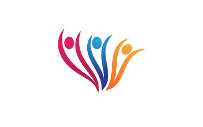 Human caracter health people life logo vector 6