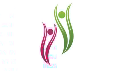 Human caracter health people life logo vector 8