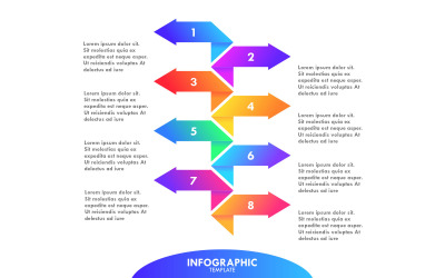 Kolorowa strzałka Infografika biznesowa oś czasu szablon wektora