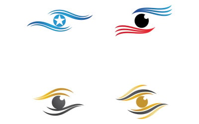 Cuidado de los ojos salud ojos logo vector v13