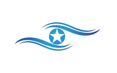 Cura degli occhi salute occhi logo vettoriale v8