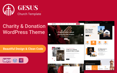 Gesus — motyw WordPress dotyczący organizacji charytatywnych i darowizn