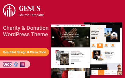 Gesus — тема WordPress для благотворительности и пожертвований