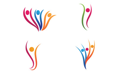 Human caracter health people life logo vector 19