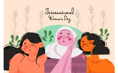 Ilustracja tło pozdrowienia dzień kobiet