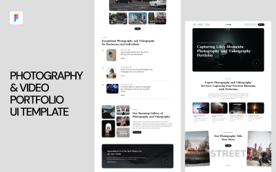 Modèle d&amp;#39;interface utilisateur de portfolio de photographie et de vidéo