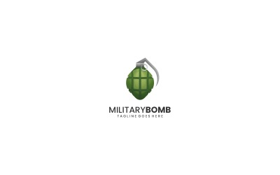 Logo de dégradé de bombe militaire