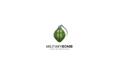Logotipo de gradiente de bomba militar