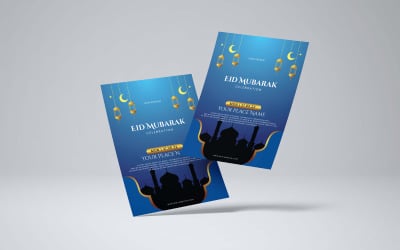 Modelo de Folheto de Celebração de Eid Mubarak 1
