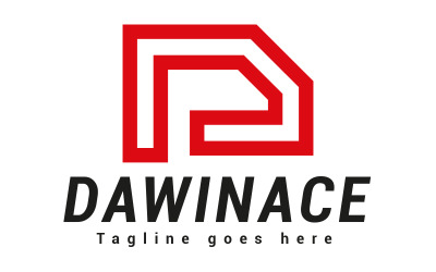 Diseño creativo y moderno del logotipo de la letra D.