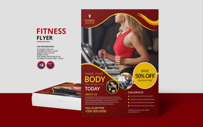 Gym Fitness Club Flyer Template