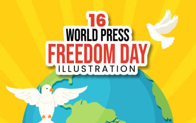 16 Illustrazione della Giornata mondiale della libertà di stampa