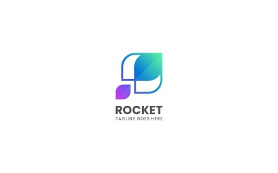 Logo-Stil mit Raketenverlauf 3