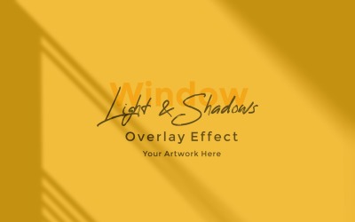 Window Sunlight Shadow Overlay Effect Mockup 274