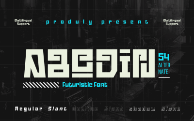 Abodin | Schriftart im futuristischen Stil