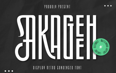 AKAGEEH | Retro Condensed Font
